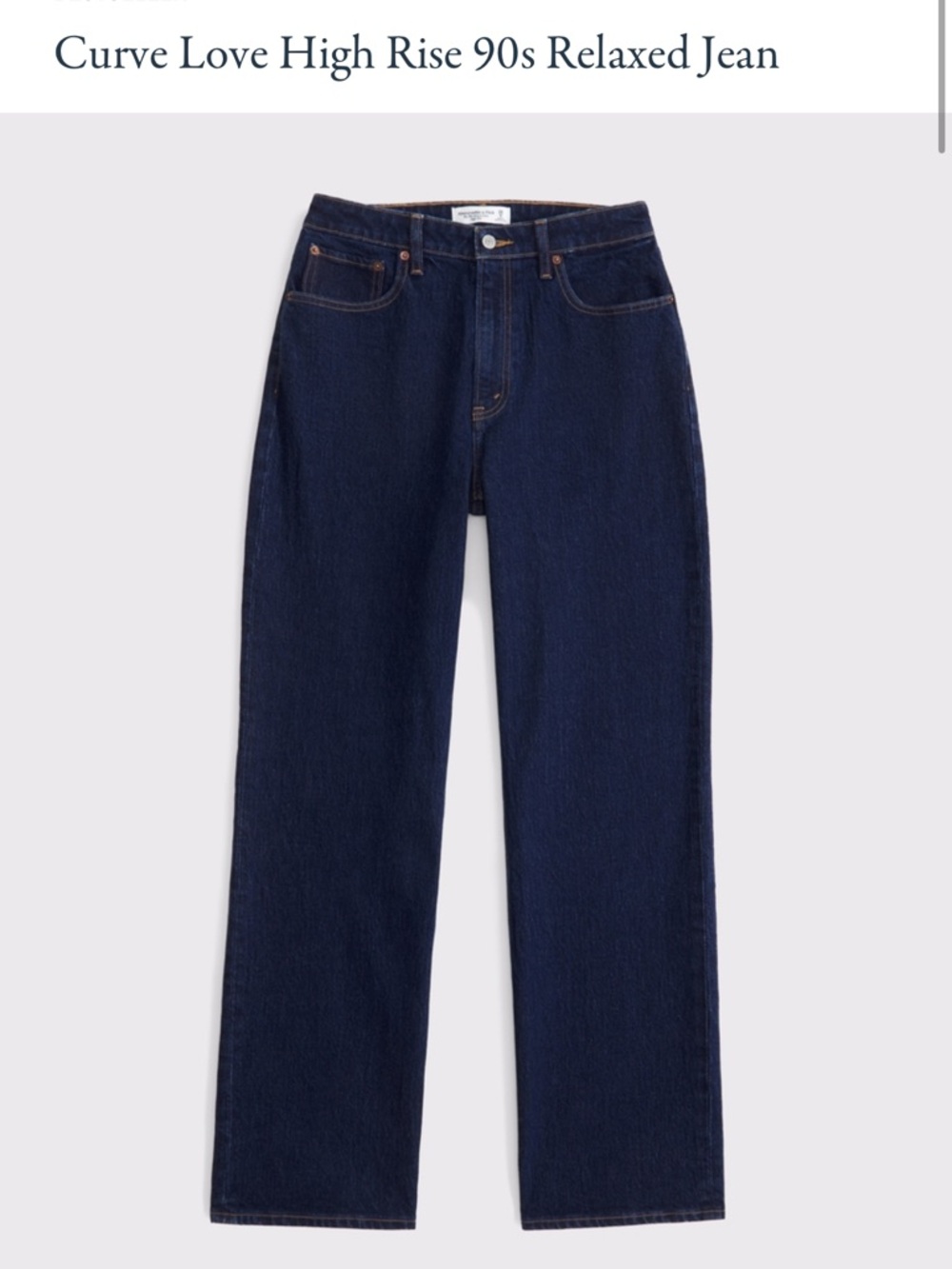 Abercrombie & Fitch Women's Curve Love High Rise 90s Relaxed Jean | 31 Long